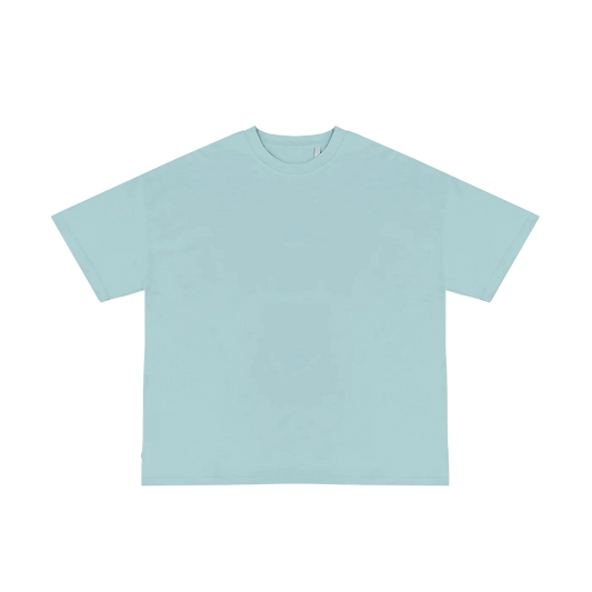 Heavy Weight T-Shirt Luxury - Pastel Blau Front