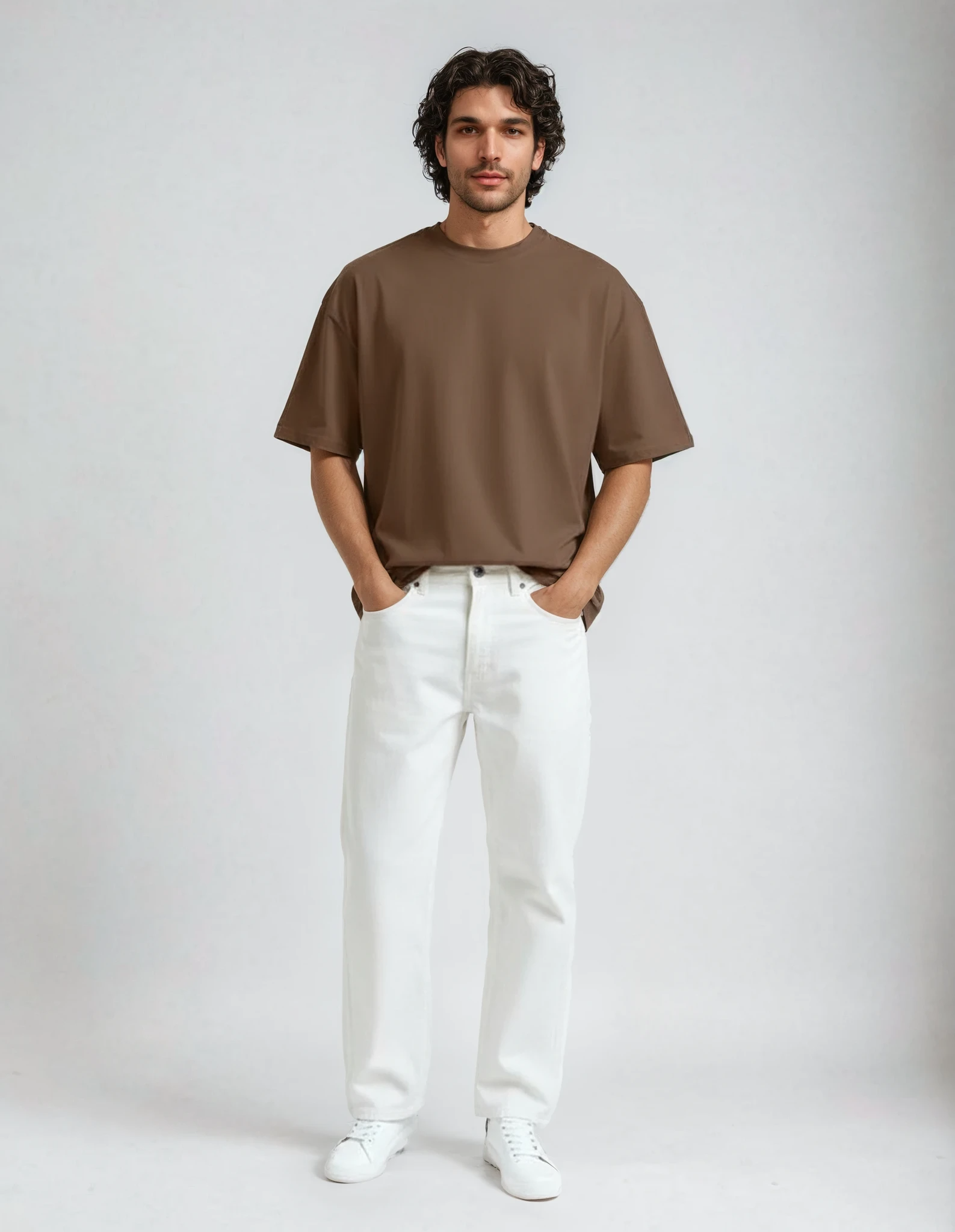 Heavy Weight Tshirt Luxury - Vintage Braun