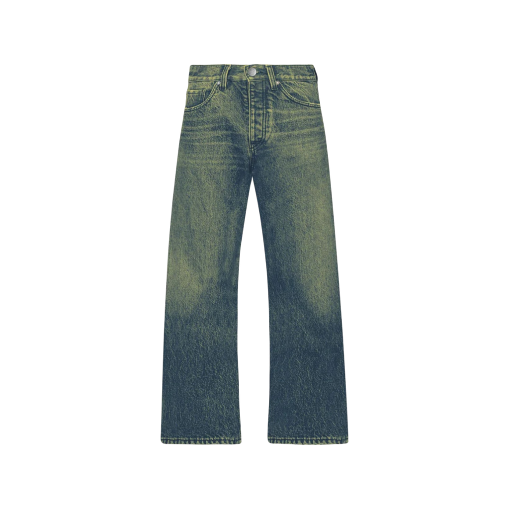 Blue Faded Burn Storm Loose Jeans