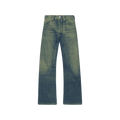 Blue Faded Burn Storm Loose Jeans