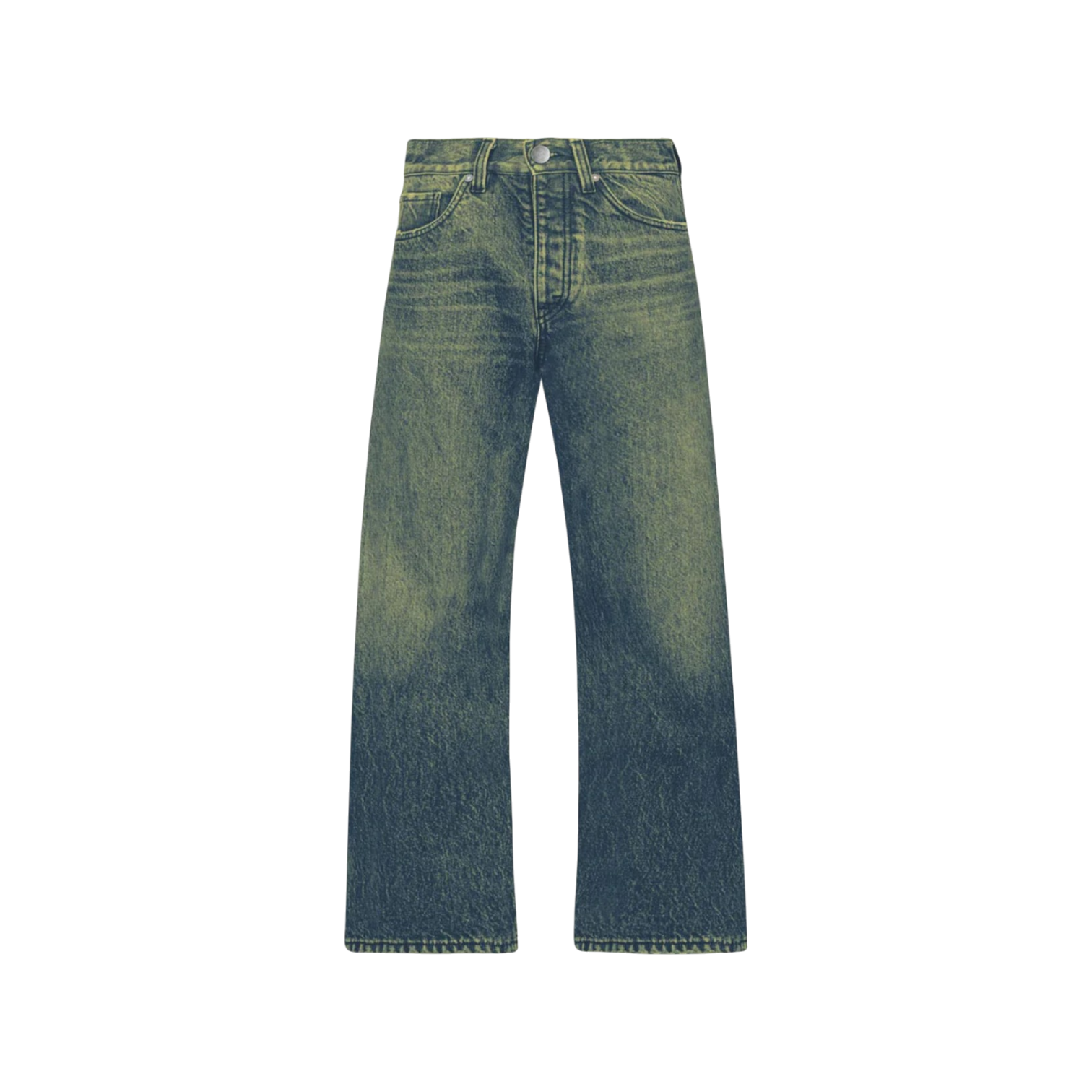 Blue Faded Burn Storm Loose Jeans