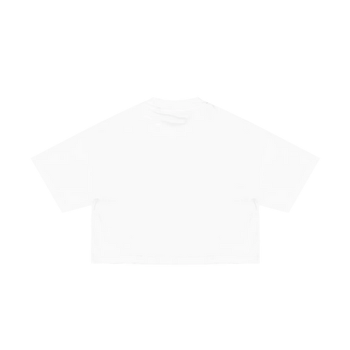 Heavy Weight Cropped T-Shirt - Weiss Back