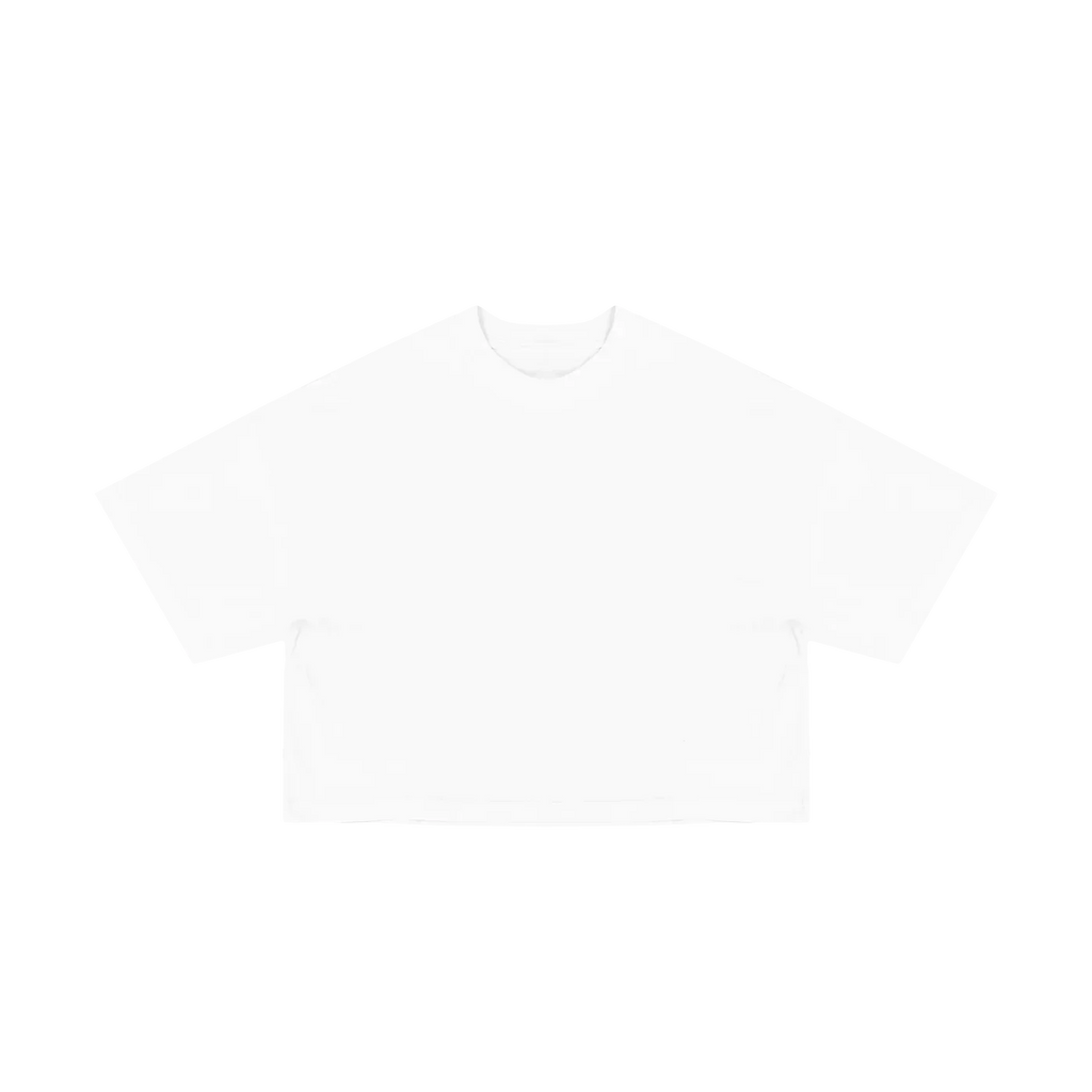 Heavy Weight Cropped T-Shirt - Weiss Front