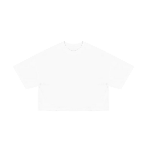Heavy Weight Cropped T-Shirt - Weiss Front
