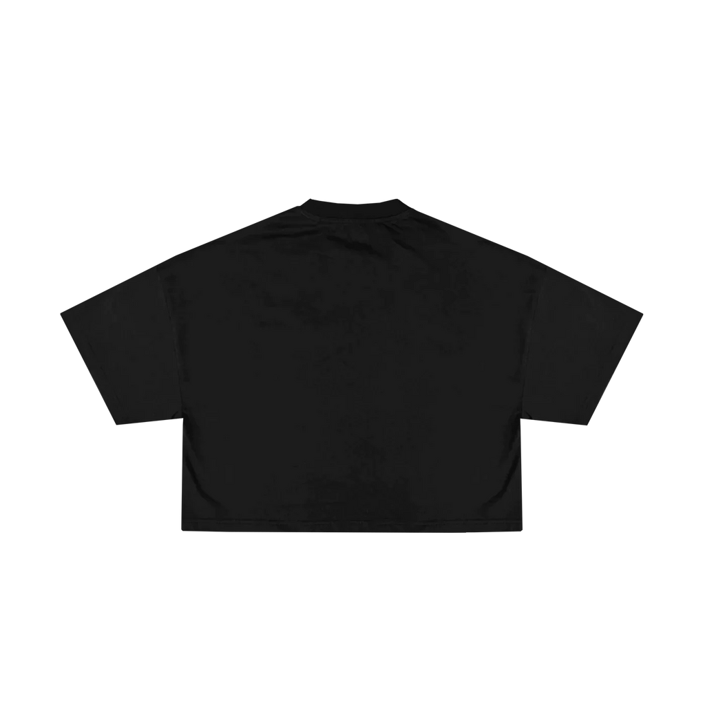 Heavy Weight Cropped T-Shirt Luxury - Schwarz Back