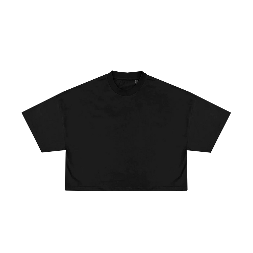 Heavy Weight Cropped T-Shirt Luxury - Schwarz Front