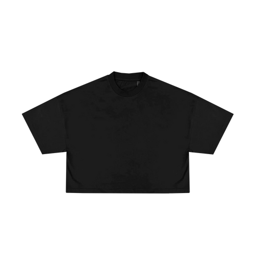 Heavy Weight Cropped T-Shirt Luxury - Schwarz Front