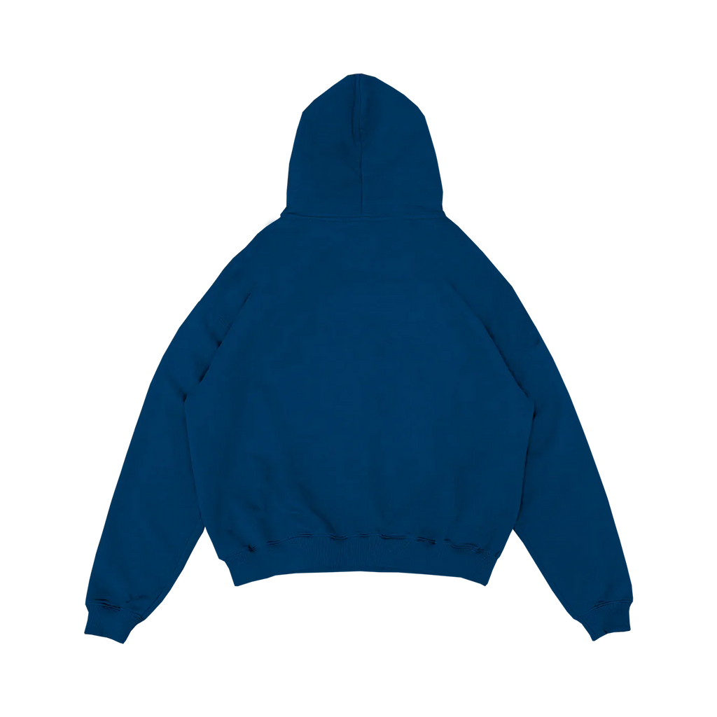 Heavy Weight Hoodie Luxury - Navy Blue Back