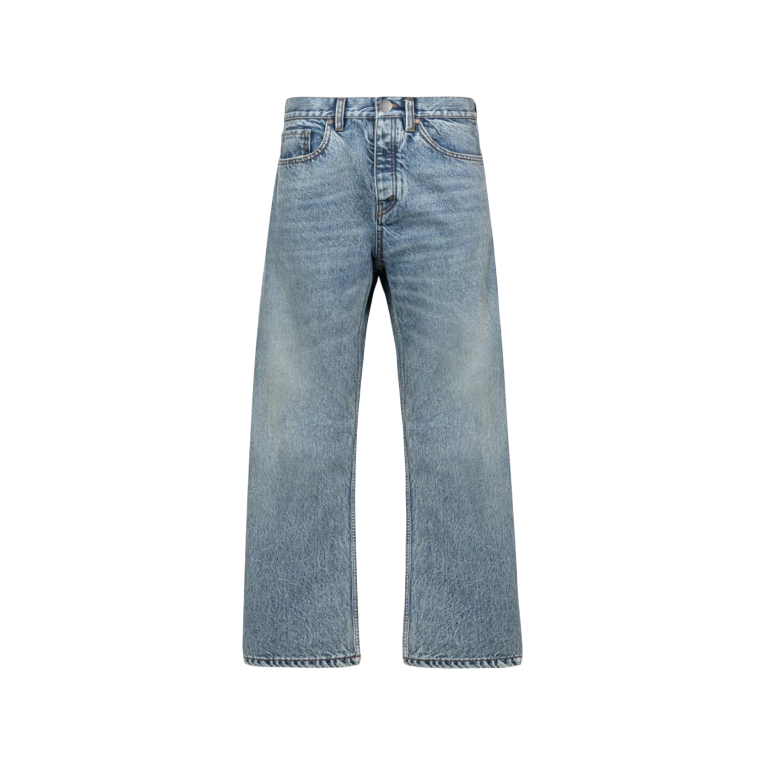 Faded Mid Blue Loose Jeans