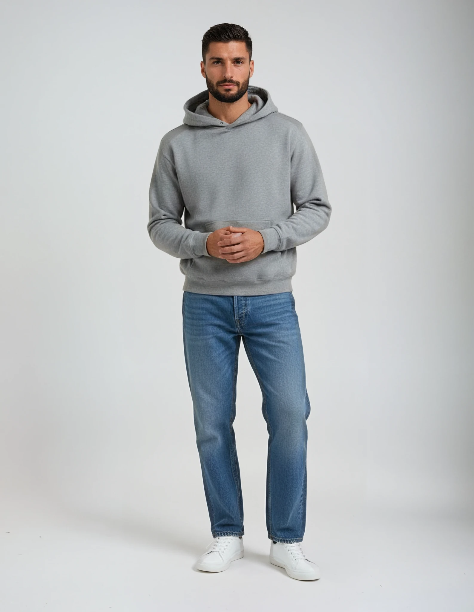 Heavy Weight Hoodie - Grau Marl