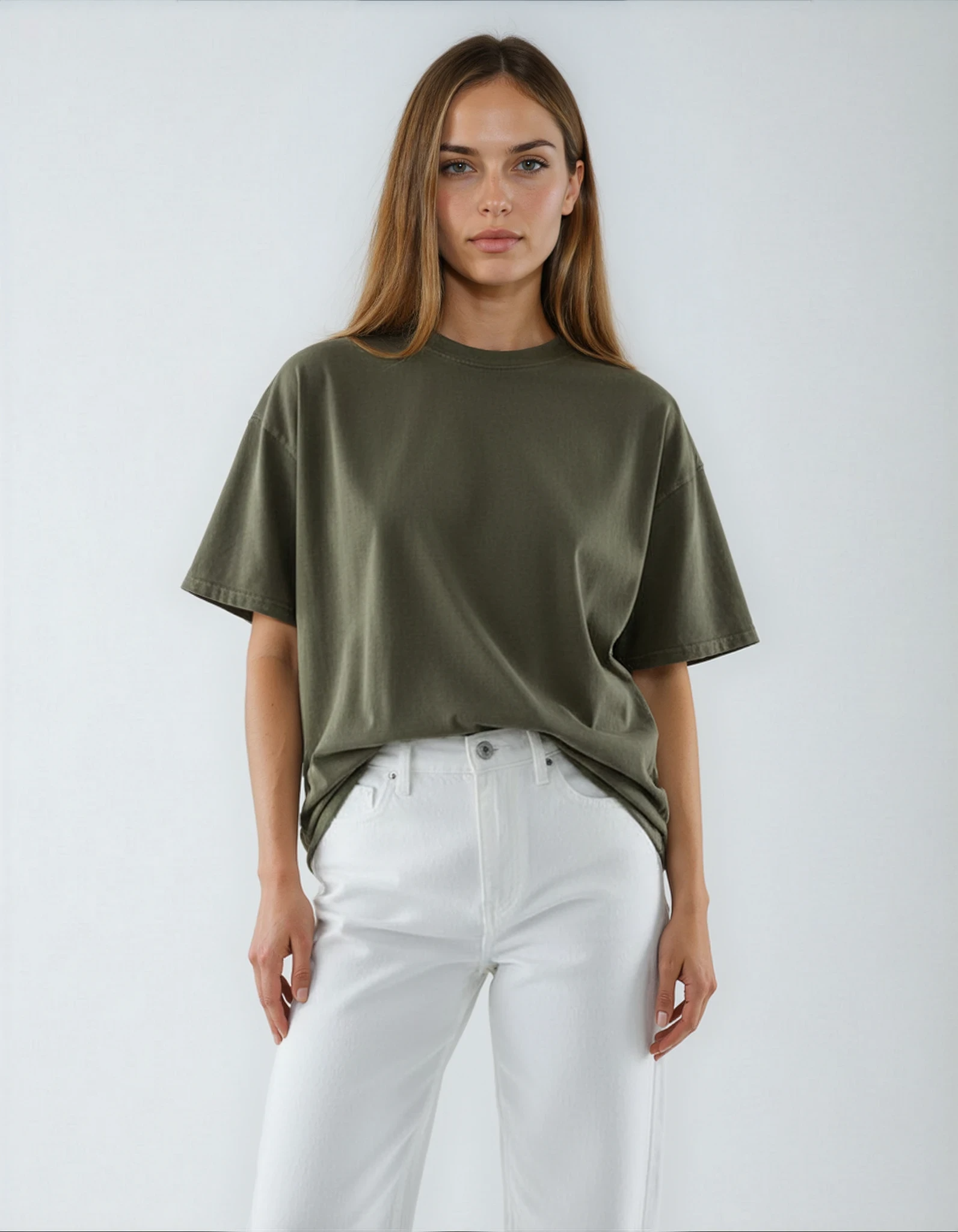 Heavy Weight Tshirt Luxury - Vintage Olive