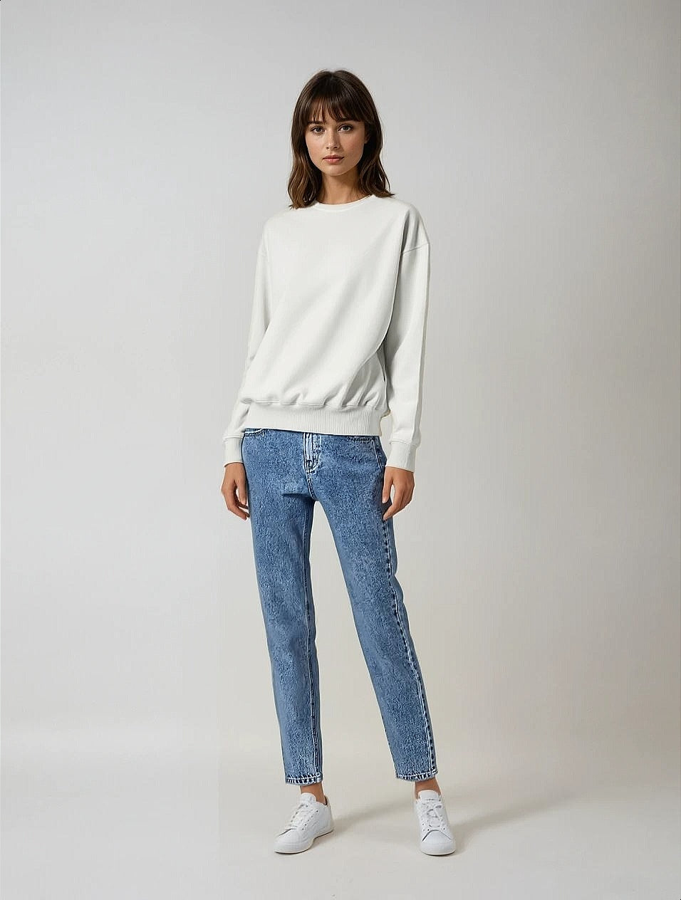Oversized Crewneck Sweater - Offwhite