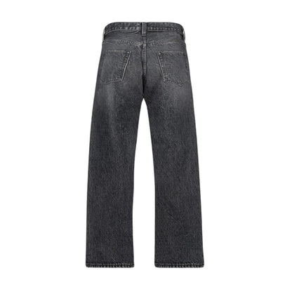 Faded Mid Black Loose Jeans