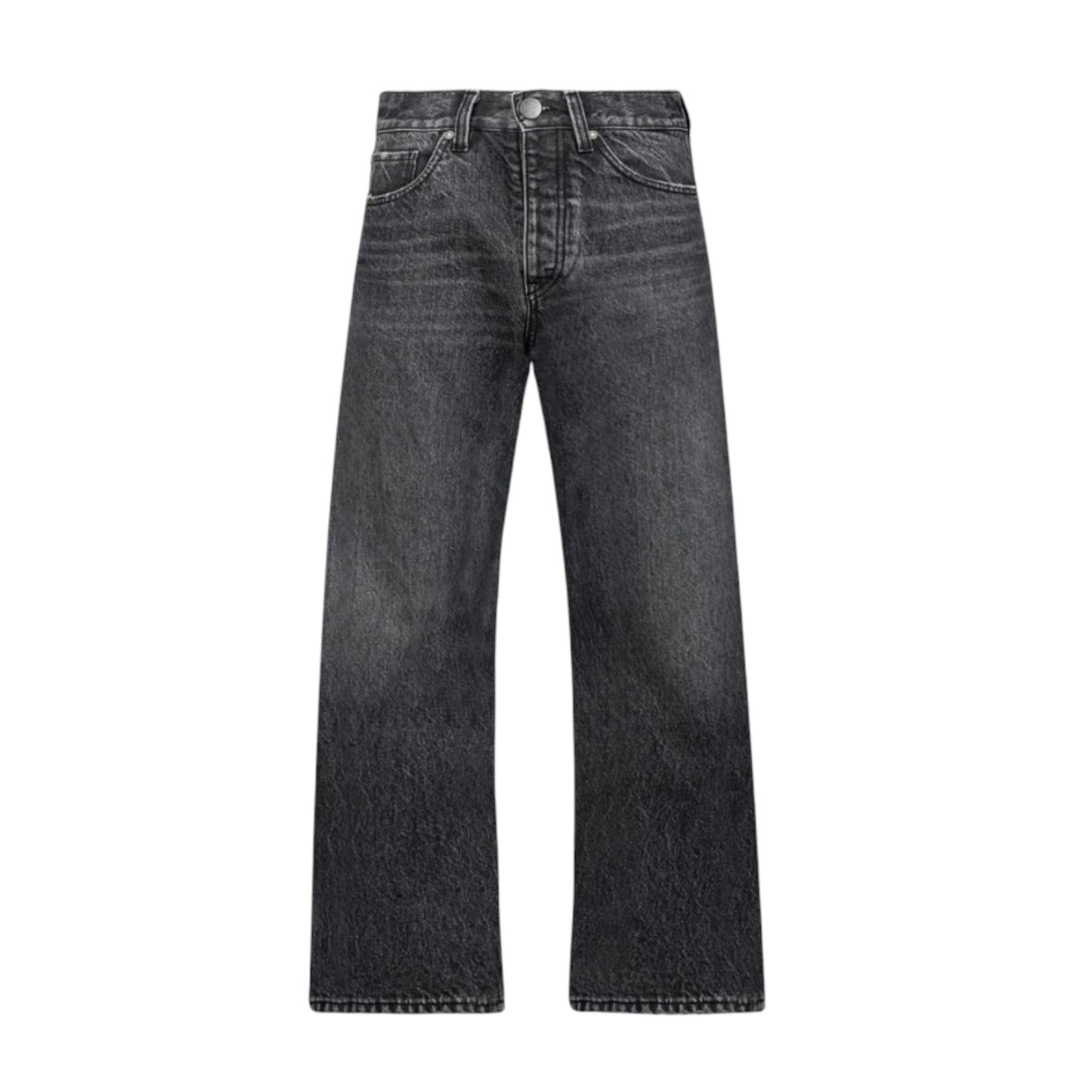 Faded Mid Black Loose Jeans