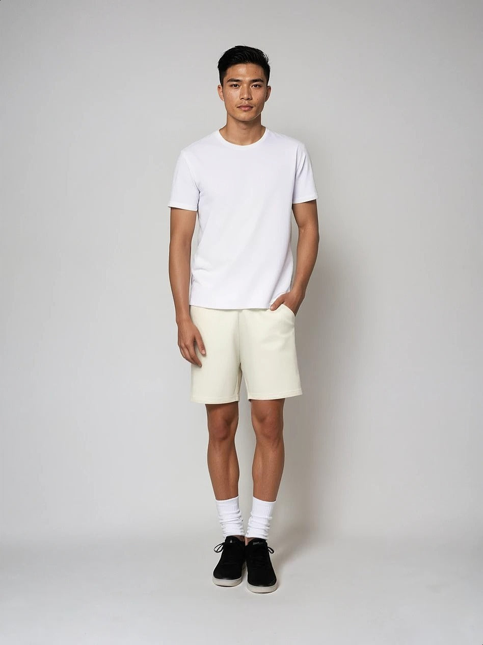 Sweatshorts vintage weiss