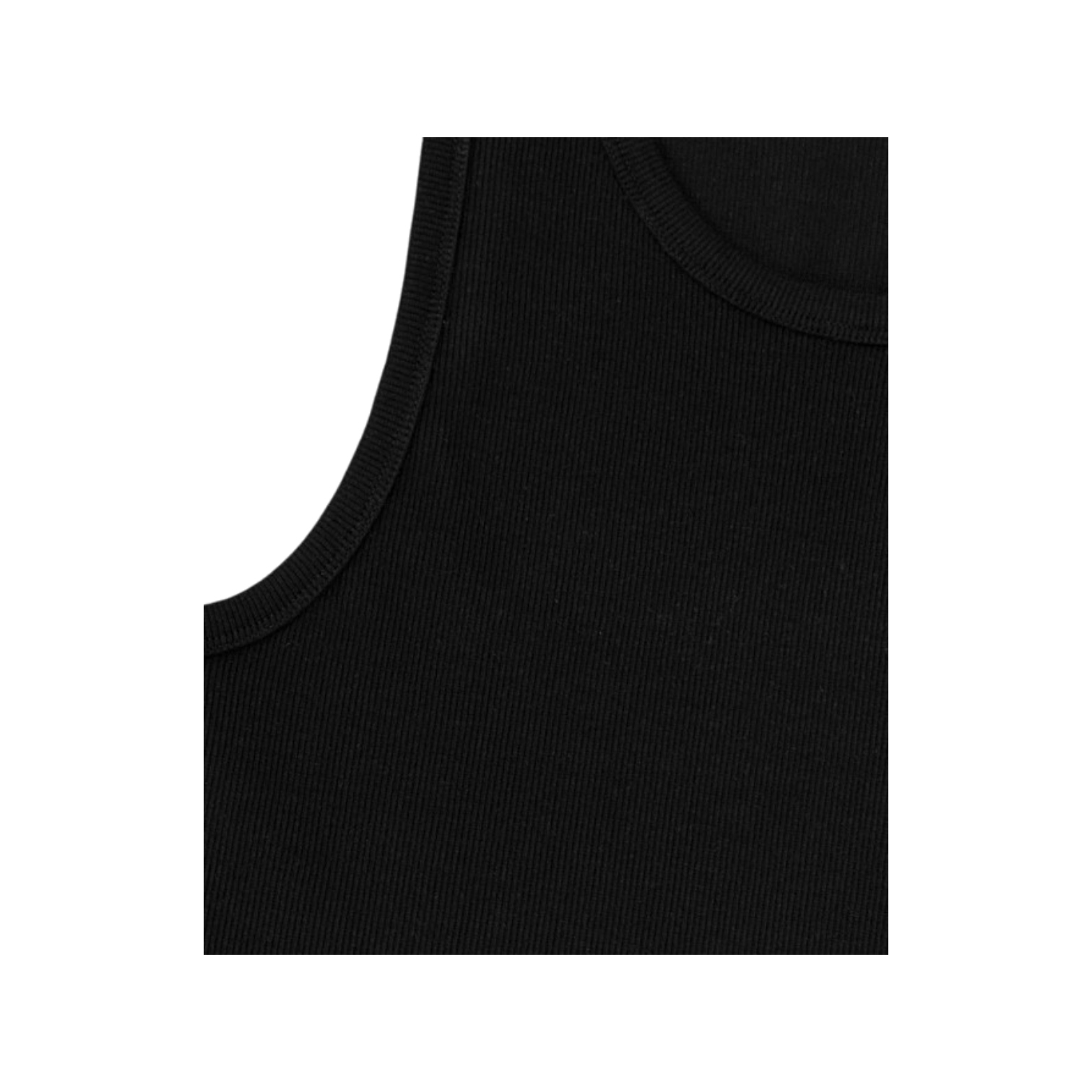 Tanktop Slim Ribbed - Schwarz