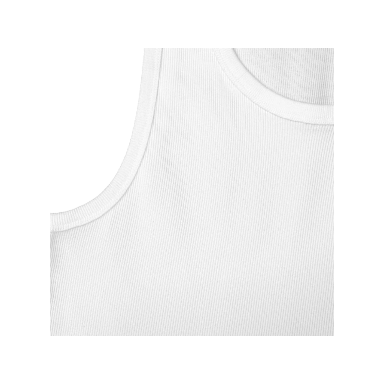 Tanktop Slim Ribbed - Weiss