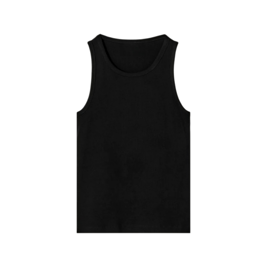 Tanktop Slim Ribbed - Schwarz