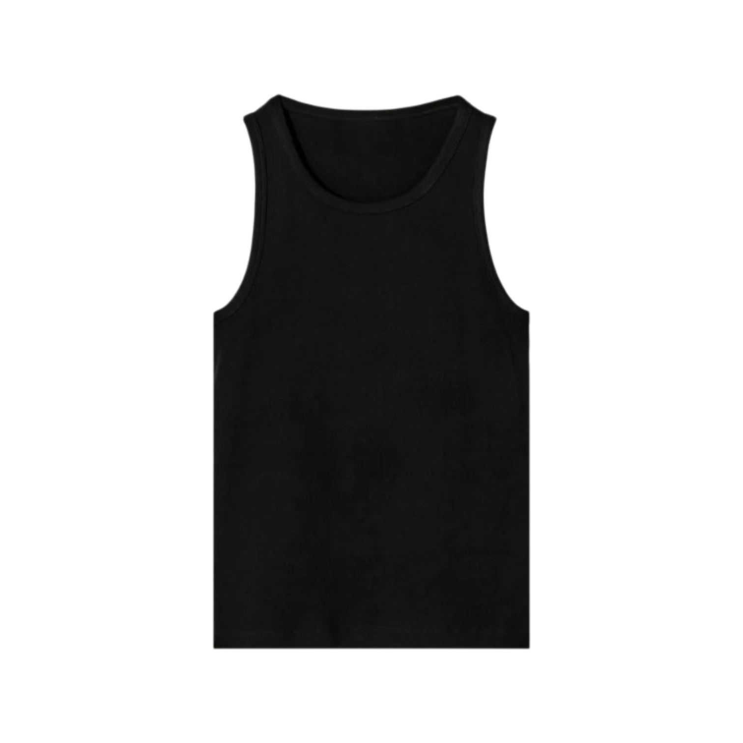 Tanktop Slim Ribbed - Schwarz