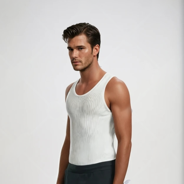 Tanktop Slim Ribbed - Weiss